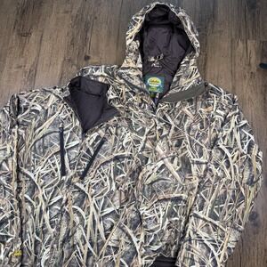 Cabelas Jacket Mens L Camo Mossy Oak Shadow Grass Blades Removable Liner 3 in 1